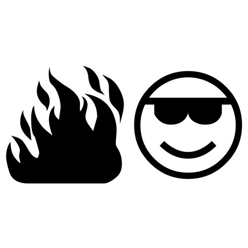 🔥😎 Emoji Domain black and white Symbola rendering